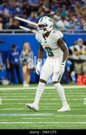 August 19, 2023: Miami Dolphins safety Jevon Holland (8) during a preseason  game between the Miami Dolphins and the Houston Texans in Houston, TX.  Trask Smith/CSM Stock Photo - Alamy