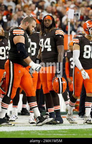 Cleveland Browns tight end Malik Smith participates in a drill during an  NFL football practice, Friday, May 13, 2022, in Berea, Ohio. (AP  Photo/David Dermer Stock Photo - Alamy