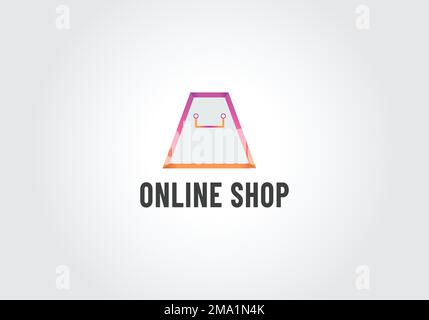 Online Shop Logo designs Template, Vector illustration Stock Vector