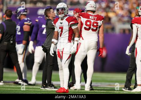 Arizona Cardinals cornerback Byron Murphy (7) celebrates after intercepting  the ball during an NFL football game against the Los Angeles Rams, Sunday  Stock Photo - Alamy