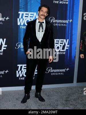 Los Angeles, USA. 18th Jan, 2023. Tyler Posey arrives at The Los Angeles red carpet premiere for TEEN WOLF: THE MOVIE held at Harmony Gold Theater in Los Angeles, CA on Wednesday, January 18, 2023 . (Photo By Juan Pablo Rico/Sipa USA) Credit: Sipa USA/Alamy Live News Stock Photo