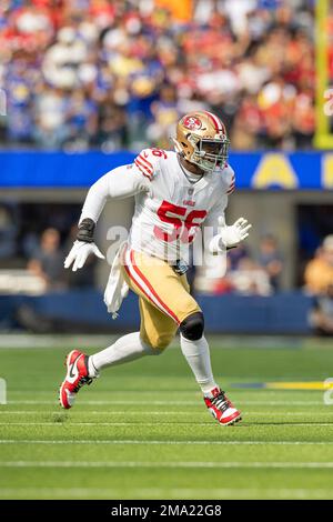 Linebacker (56) Samson Ebukam of the San Francisco 49ers walks off