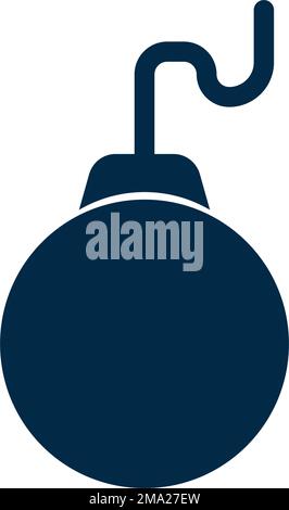 Bomb and explosive silhouette icon. Editable vector Stock Vector Image ...
