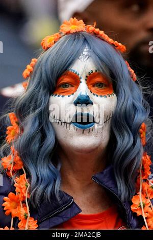 A Dallas Cowboys' fan wearing a Halloween costume watcher as the Cowboys  play the Jacksonville Jaguars in Arlington, Texas October 31, 2010.  UPI/Kevin Dietsch Stock Photo - Alamy