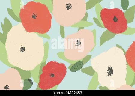 Zoomed colorful poppy vector backdrop Stock Vector