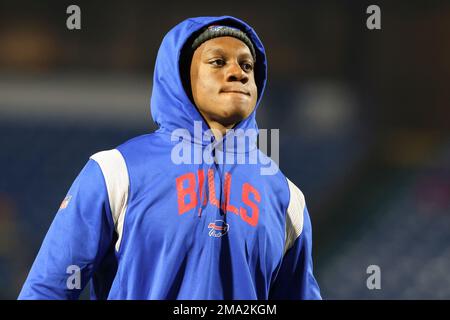 Buffalo Bills linebacker Tremaine Edmunds (49) during Monday Night Football  against the New England Patriots, October 29, 2018, in Orchard Park, NY.  (AP Photo/Chris Cecere Stock Photo - Alamy