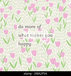 Inspirational quote editable template vector in spring flower theme Stock Vector