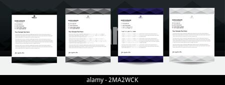 Creative and Clean business-style letterhead for your corporate project design. Print ready with vector and illustration Stock Vector
