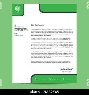 Creative and Clean business-style letterhead for your corporate project design. Print ready with vector and illustration Stock Vector