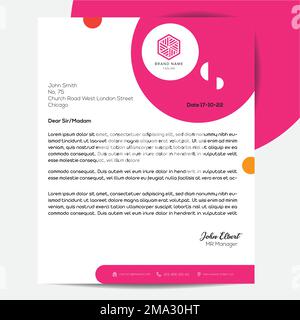 Creative and Clean business-style letterhead for your corporate project design. Print ready with vector and illustration Stock Vector