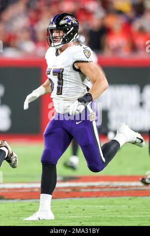 Baltimore Ravens linebacker Kristian Welch (57) during an NFL football game  against the New Orleans Saints, Monday, Nov. 7, 2022, in New Orleans. (AP  Photo/Tyler Kaufman Stock Photo - Alamy