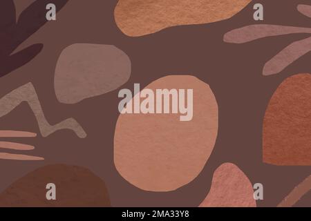 Memphis patterned background vector earth tone design Stock Vector