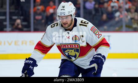 Florida Panthers' Aleksander Barkov plays during an NHL hockey game,  Tuesday, March 21, 2023, in Philadelphia. (AP Photo/Matt Slocum Stock Photo  - Alamy