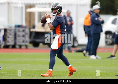 Denver Broncos quarterback Russell Wilson (3) passes the ball