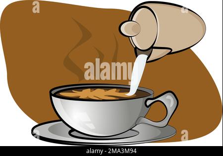 The best coffee with milk and cream for you Stock Vector