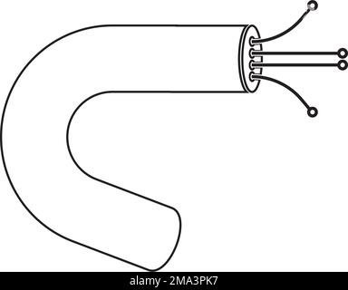 fiber optic cable icon. vector illustration symbol design Stock Vector
