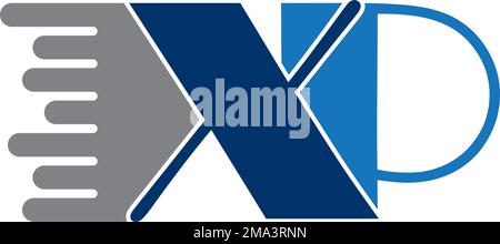 XP letter logo. vector illustration design template. Stock Vector