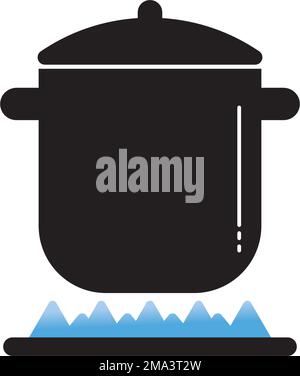 pot icon or cooking icon. vector illustration symbol design Stock Vector