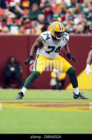 Green Bay Packers center Josh Myers (71) plays against the Detroit Lions  during an NFL football game in Detroit, Sunday, Nov. 6, 2022. (AP  Photo/Paul Sancya Stock Photo - Alamy