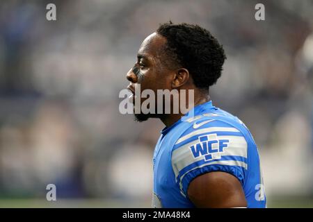 DETROIT, MI - NOVEMBER 24: Detroit Lions Cornerback (39) Jerry Jacobs  before the game between Buffalo Bills and Detroit Lions on November 24, 2022  in Detroit, MI (Photo by Allan Dranberg/CSM/Sipa USA)(Credit