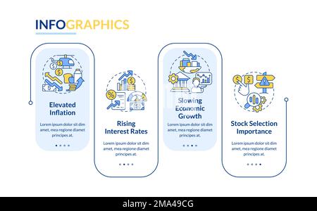 Stock market trends rectangle infographic template Stock Vector Image ...