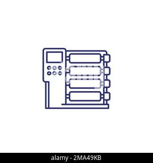 textile production, manufacturing line icon Stock Vector