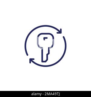 change key line icon, vector Stock Vector