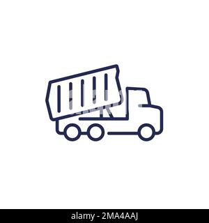 Tipper dump truck unloading Stock Vector Image & Art - Alamy