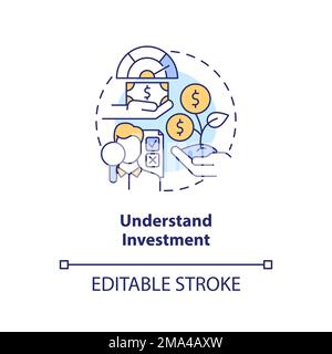 Understand investment concept icon Stock Vector
