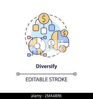 Diversify concept icon Stock Vector