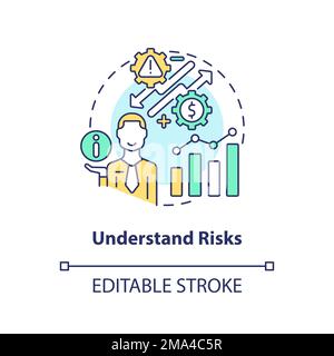 Understand risks concept icon Stock Vector