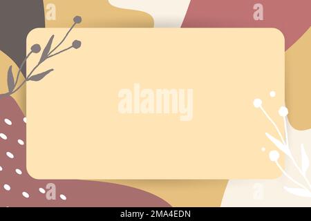 Rectangle leafy Memphis frame vector Stock Vector
