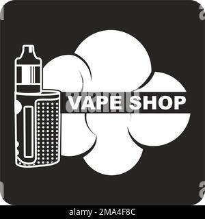 Vaping shop logo.vector illustration template design Stock Vector
