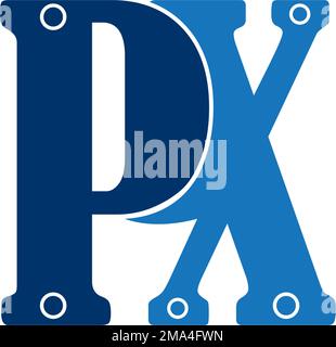 letter logo PX. vector illustration symbol design Stock Vector