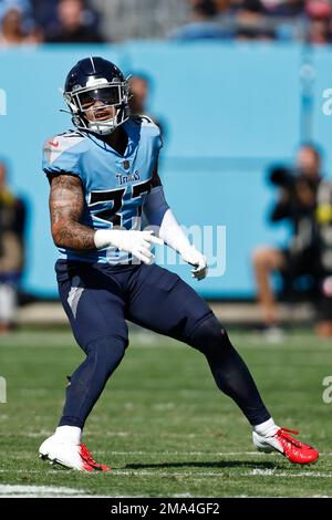 Tennessee Titans safety Amani Hooker (37) works during the first half of a  preseason NFL football game against the Atlanta Falcons, Friday, Aug. 13,  2021, in Atlanta. The Tennessee Titans won 23-3. (