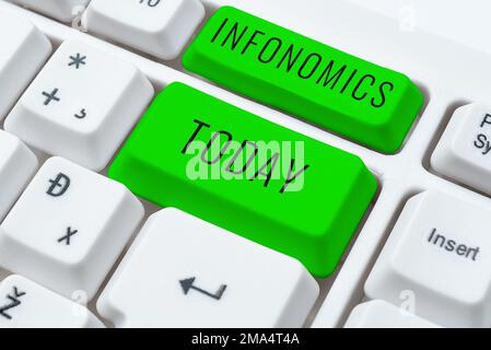 Writing displaying text Infonomics. Business approach visual image used to represent information or data Stock Photo