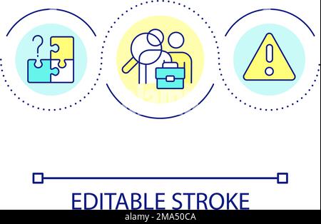 Staffing challenge loop concept icon Stock Vector