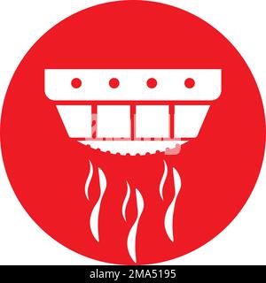 smoke sensor icon vector illustration symbol design Stock Vector