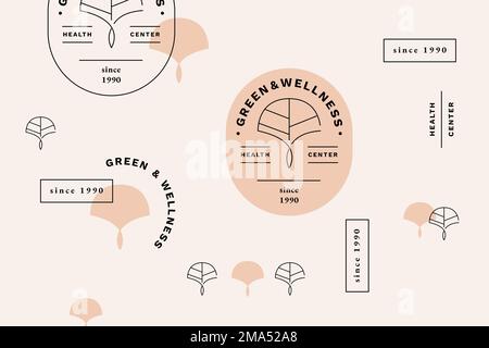 Healthcare center logo template vector set Stock Vector