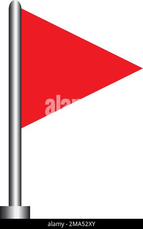 red flag icon vector illustration simple design. Stock Vector