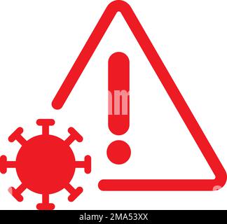 corona virus alert vector icon illustration symbol design Stock Vector