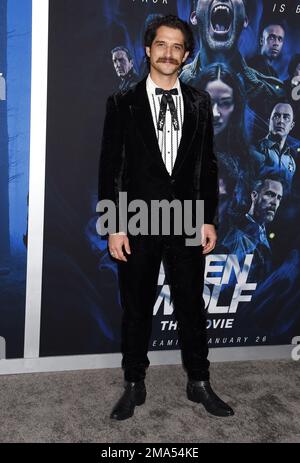 Tyler Posey arriving to Paramount+'s 'Teen Wolf: The Movie' Los Angeles Premiere held at the Harmony Gold Theater in Hollywood, CA on January 18, 2023. © Janet Gough / AFF-USA.COM Stock Photo