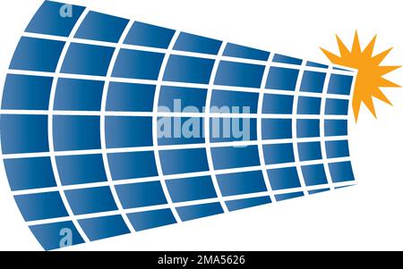 solar power vector icon. illustration logo template Stock Vector