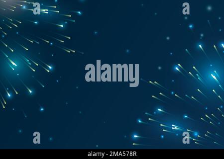 Green neon meteor background design vector Stock Vector