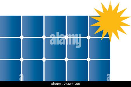 solar power vector icon. illustration logo template Stock Vector