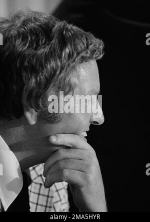 Sonny Jurgensen, a former quarterback for the Washington Redskins, meets  with newsmen at a restaurant in Washington D.C., May 1, 1975. Earlier in  the day, Washington Redskins head coach George Allen announced