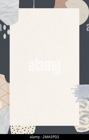 Terrazzo frame on beige background vector Stock Vector