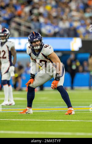 Denver Broncos linebacker Alex Singleton (49) against the Minnesota Vikings  in the first half of an NFL football game Saturday, Aug 27, 2022, in  Denver. (AP Photo/Bart Young Stock Photo - Alamy