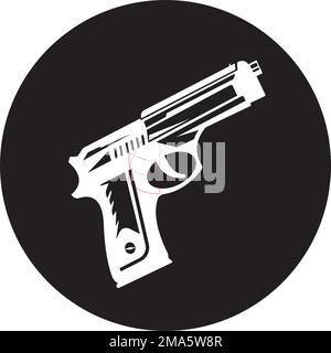 Gun logo vector illustration design template. Stock Vector