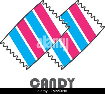 candy vector icon illustration template design Stock Vector